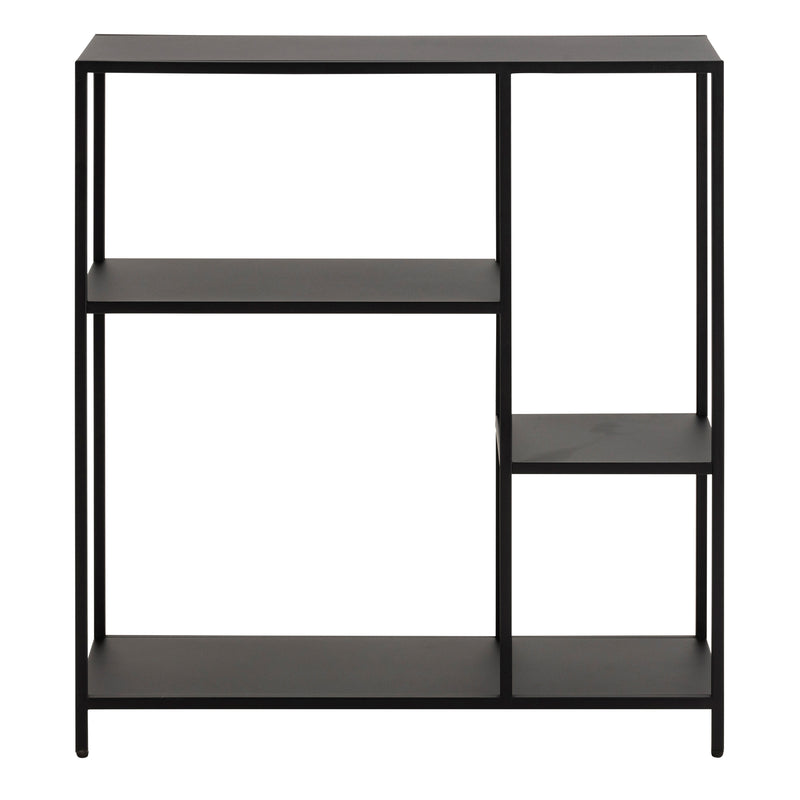 Newcastle Asymmetrical Bookcase with 3 Shelves in Matt Black – image 2