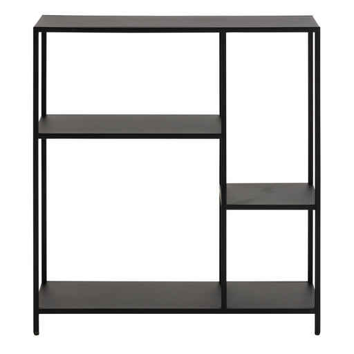 Newcastle Asymmetrical Bookcase with 3 Shelves in Matt Black – image 2