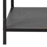 Seaford Black Metal Large Asymmetrical Bookcase with 5 Black Shelves – image 10