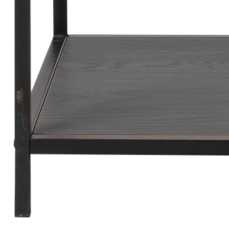 Seaford Black Metal Large Asymmetrical Bookcase with 5 Black Shelves – image 10