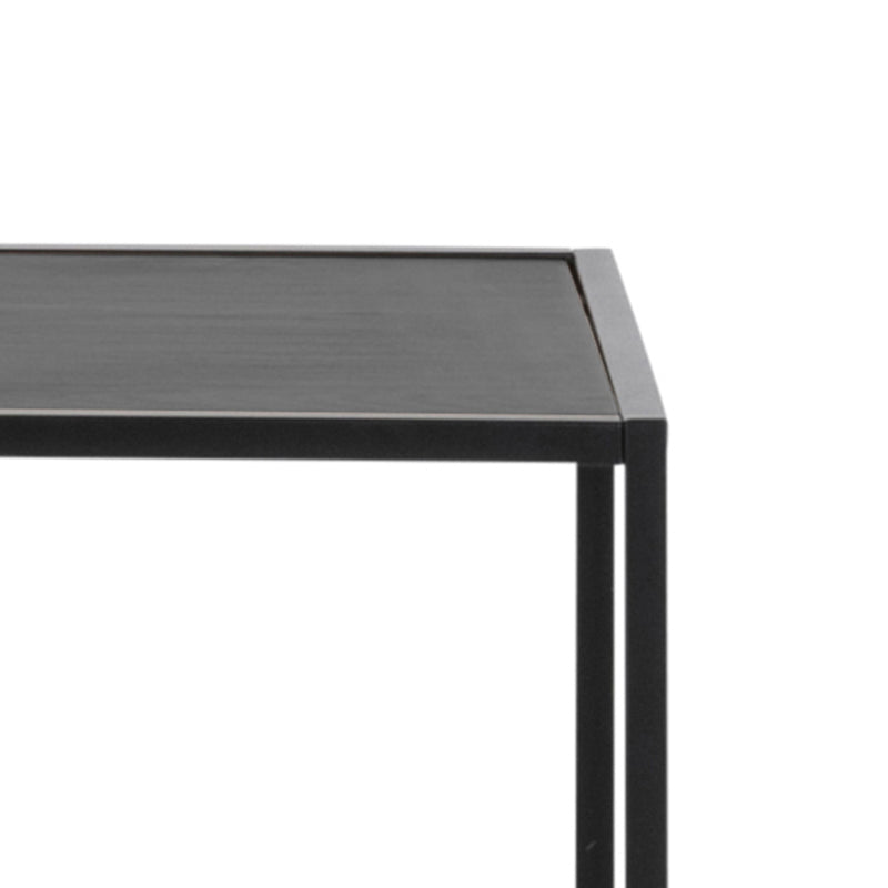 Seaford Black Metal Large Asymmetrical Bookcase with 5 Black Shelves – image 8