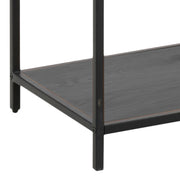 Seaford Black Metal Large Asymmetrical Bookcase with 5 Black Shelves – image 9