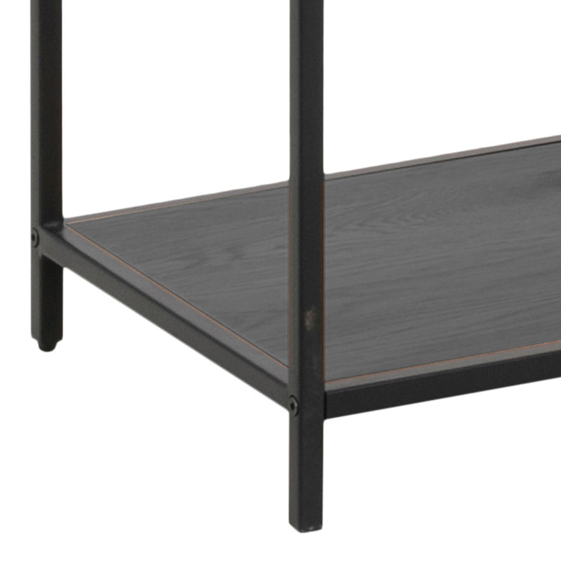 Seaford Black Metal Large Asymmetrical Bookcase with 5 Black Shelves – image 9