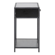 Seaford Bedside Table with 1 Drawer – Black – image 3