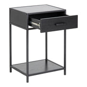 Seaford Bedside Table with 1 Drawer – Black – image 4