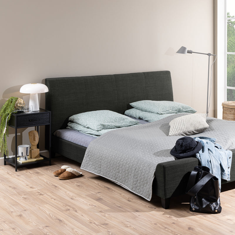 Seaford Bedside Table with 1 Drawer – Black – image 5