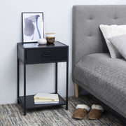 Seaford Bedside Table with 1 Drawer – Black – image 6