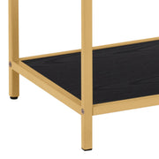 Seaford Tall Gold Metal Bookcase with 5 Black Shelves – image 7