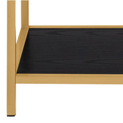 Seaford Tall Gold Metal Bookcase with 5 Black Shelves – image 8