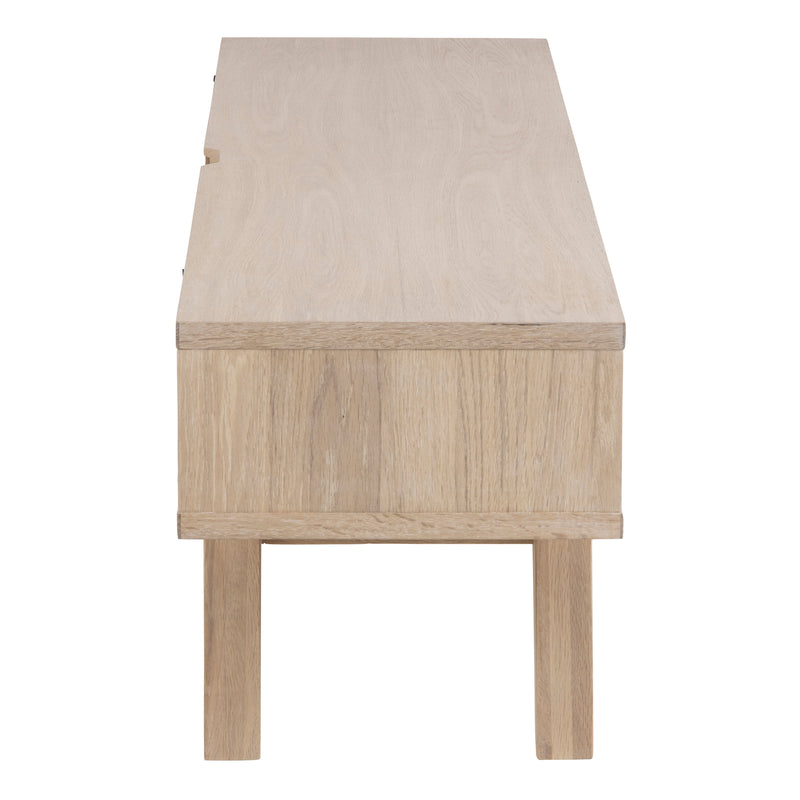 A-Line TV Unit with 2 Drawers – White Oak – image 3