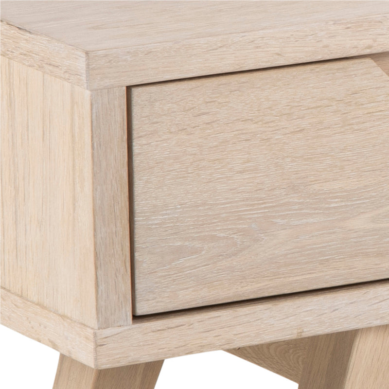 A-Line TV Unit with 2 Drawers – White Oak – image 6