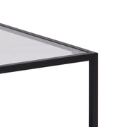 Seaford Black Metal Coffee Table Set with Glass Top – image 5