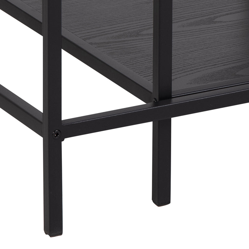 Seaford Black Metal Coffee Table Set with Glass Top – image 7
