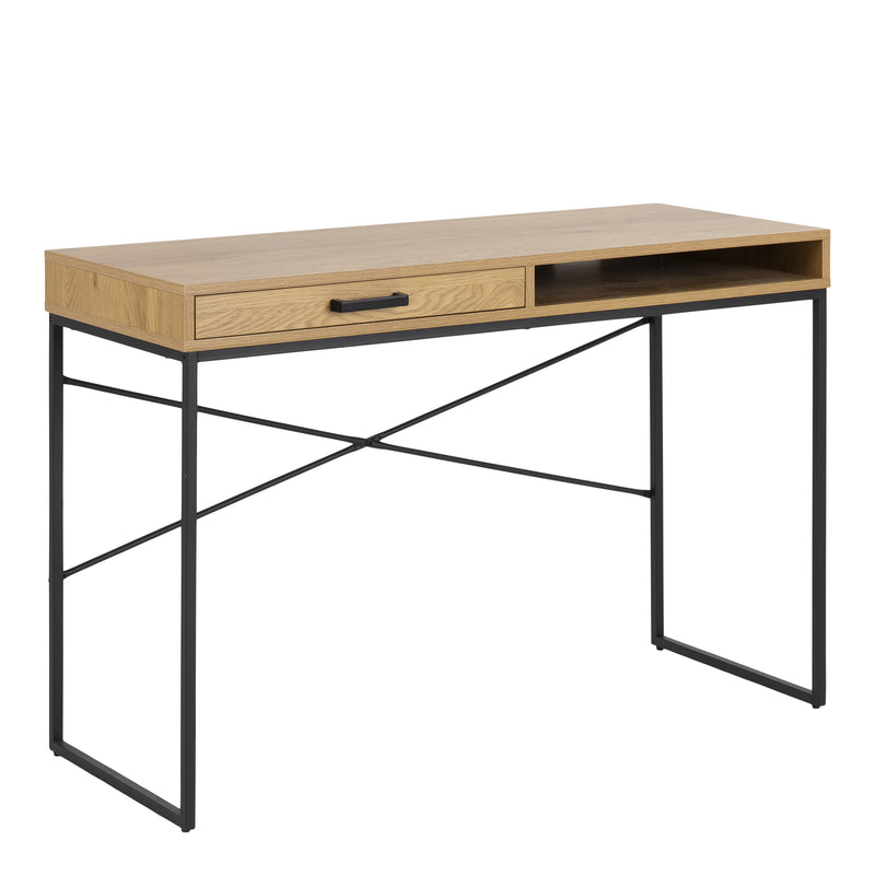 Seaford Office Desk with 1 Drawer in Oak – image 1