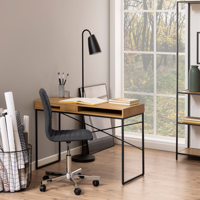 Seaford Office Desk with 1 Drawer in Oak – image 5