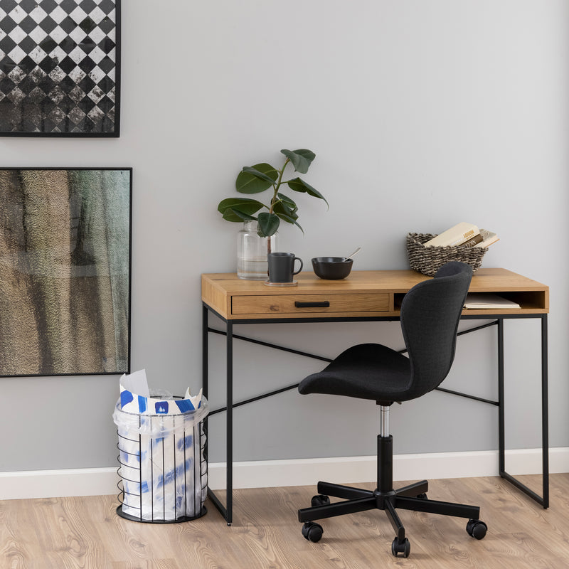 Seaford Office Desk with 1 Drawer in Oak – image 6