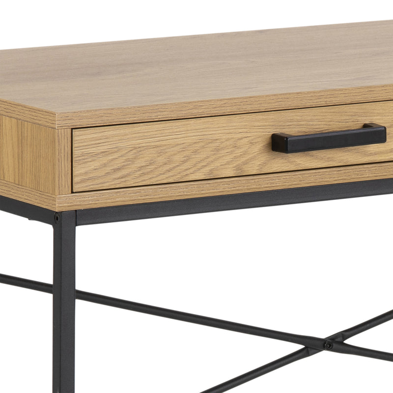 Seaford Office Desk with 1 Drawer in Oak – image 7