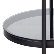 Bayonne Oval Coffee Table with Smoked Glass Top – image 10