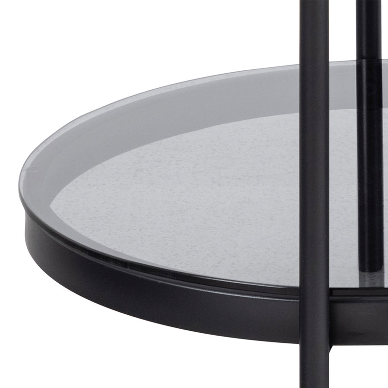 Bayonne Oval Coffee Table with Smoked Glass Top – image 10
