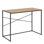 Seaford Office Desk in Black & Oak – image 1