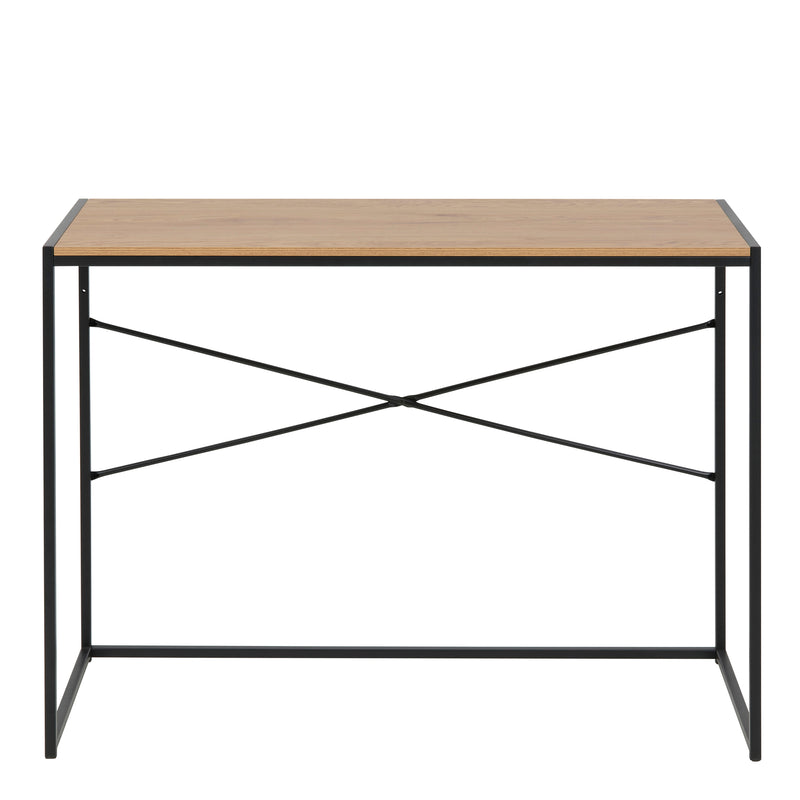 Seaford Office Desk in Black & Oak – image 2