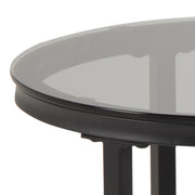 Spiro Round/Oval Coffee Table Set with Black Marble/Smoked Melamine Glass Top – image 7