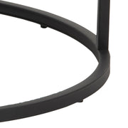 Spiro Round/Oval Coffee Table Set with Black Marble/Smoked Melamine Glass Top – image 8