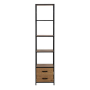 Seaford Bookcase with 2 Drawers and 3 Shelves in Black & Oak – image 2