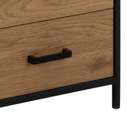 Seaford Bookcase with 2 Drawers and 3 Shelves in Black & Oak – image 8
