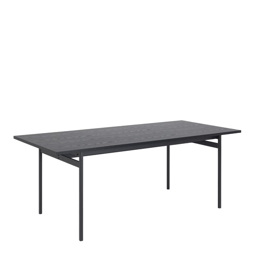 Angus Dining Table in Black 200x90cm includes 4 Carrie Swivel Dining Chairs in Sand – image 2