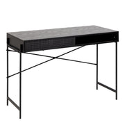 Angus Office Desk with Sliding Door – Black – image 1