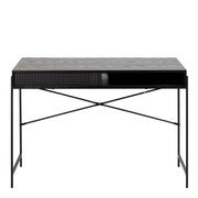 Angus Office Desk with Sliding Door – Black – image 2