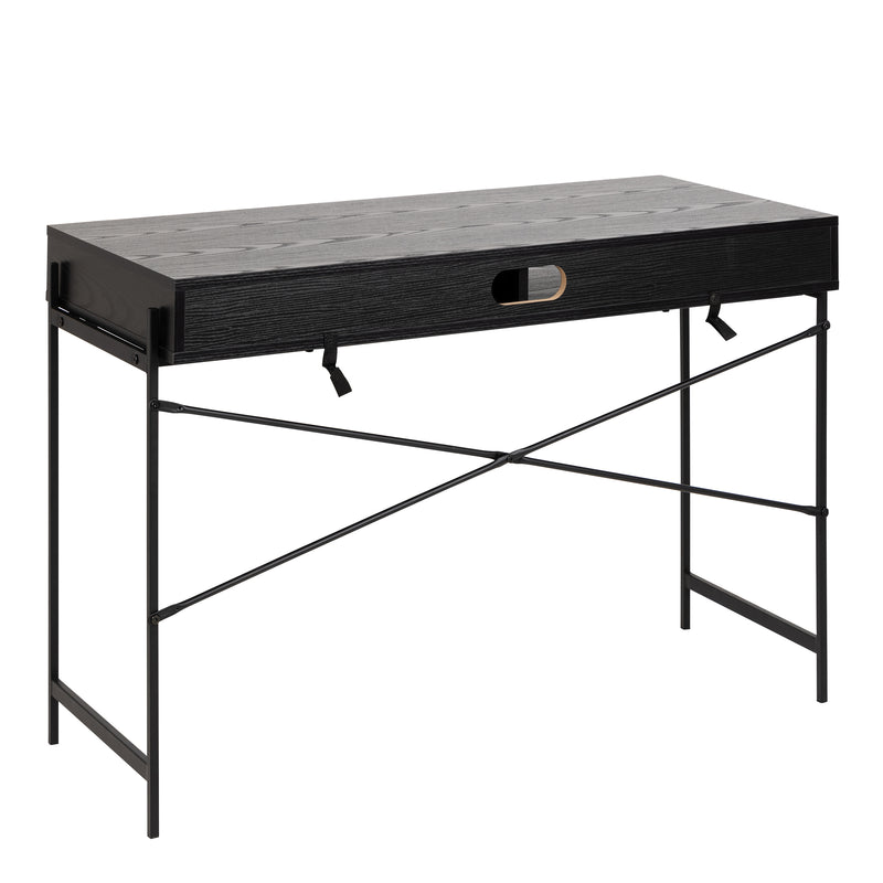 Angus Office Desk with Sliding Door – Black – image 3