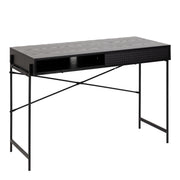 Angus Office Desk with Sliding Door – Black – image 4