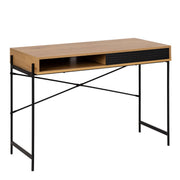Angus Office Desk with Sliding Door – Oak – image 3