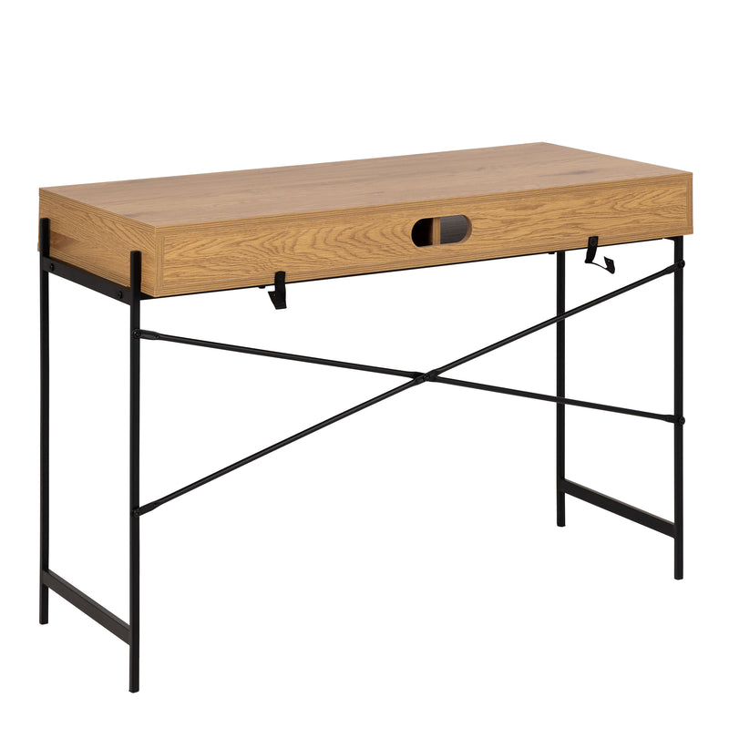 Angus Office Desk with Sliding Door – Oak – image 4