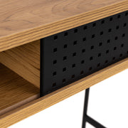 Angus Office Desk with Sliding Door – Oak – image 6