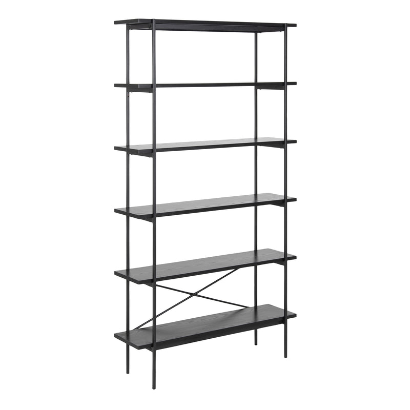 Angus Bookcase with 5 Shelves in Black – image 1