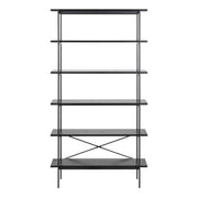 Angus Bookcase with 5 Shelves in Black – image 2
