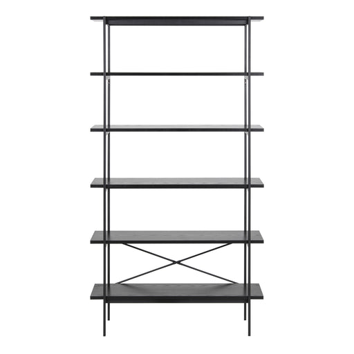 Angus Bookcase with 5 Shelves in Black – image 2