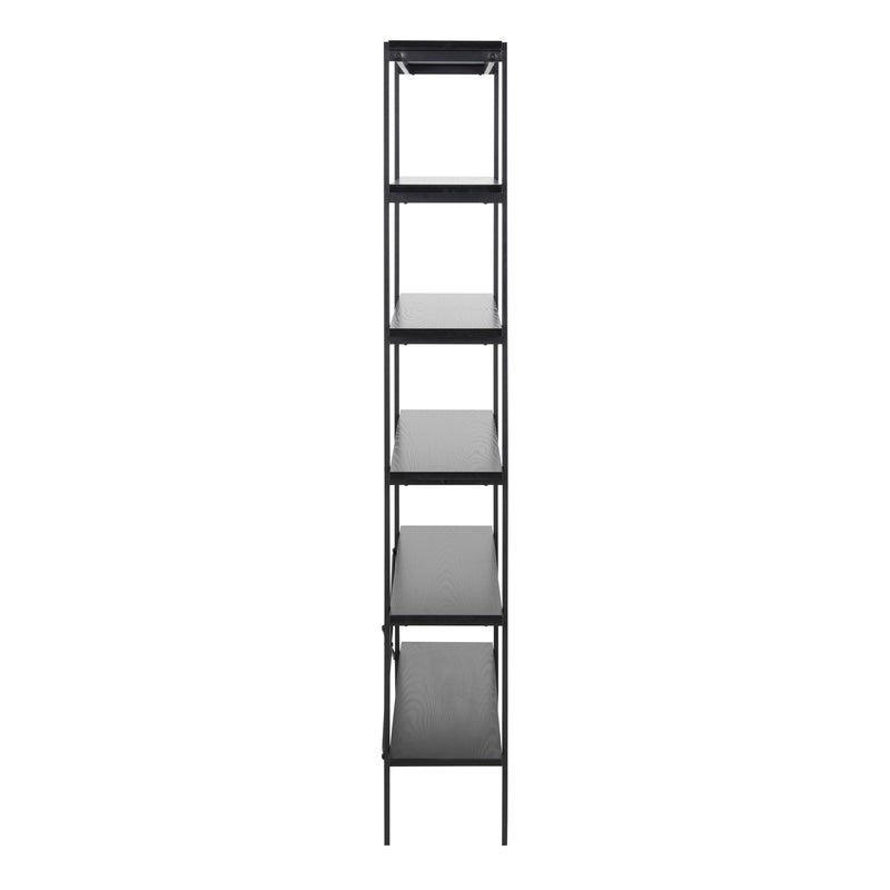 Angus Bookcase with 5 Shelves in Black – image 3