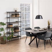 Angus Bookcase with 5 Shelves in Black – image 4