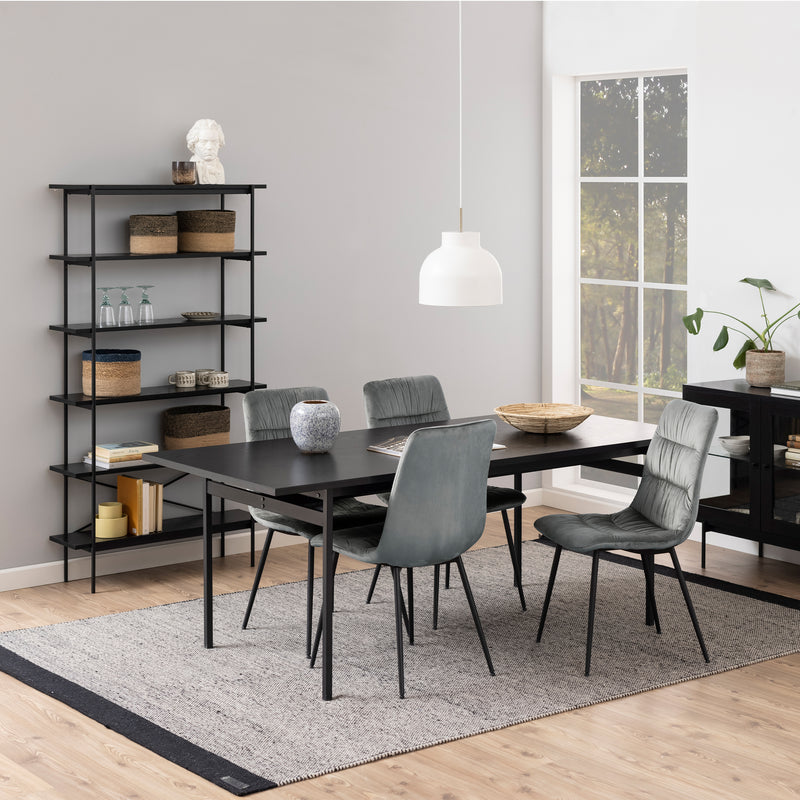 Angus Bookcase with 5 Shelves in Black – image 6
