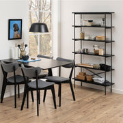 Angus Bookcase with 5 Shelves in Black – image 7