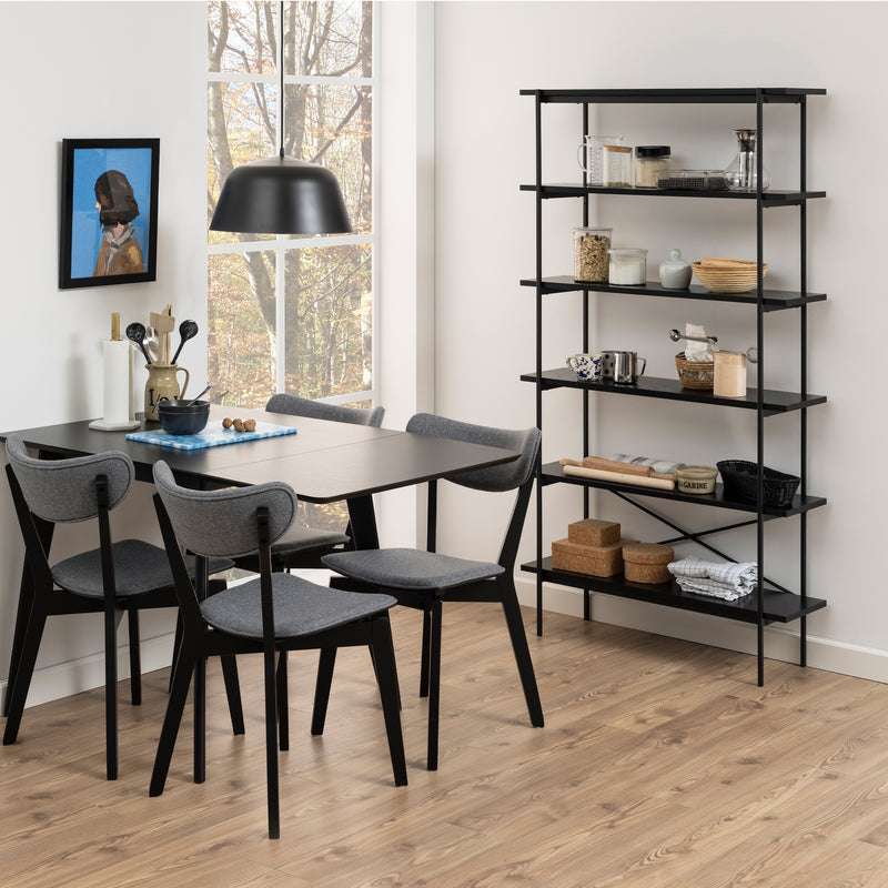 Angus Bookcase with 5 Shelves in Black – image 7