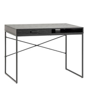 Seaford 1 Drawer Office Desk in Ash Black – image 1