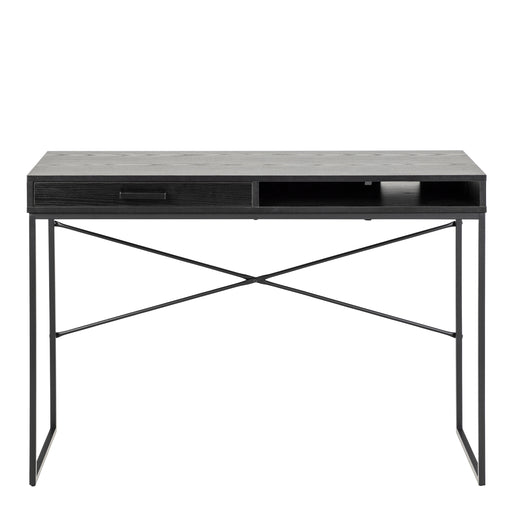 Seaford 1 Drawer Office Desk in Ash Black – image 2