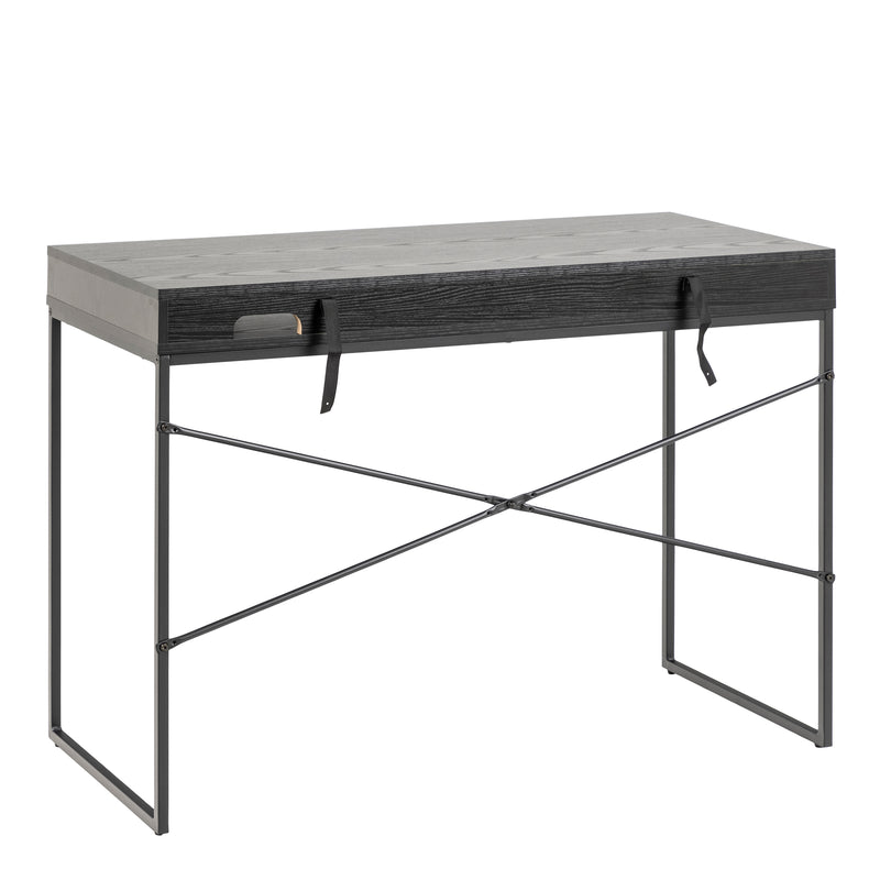 Seaford 1 Drawer Office Desk in Ash Black – image 3