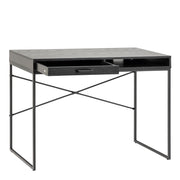 Seaford 1 Drawer Office Desk in Ash Black – image 4
