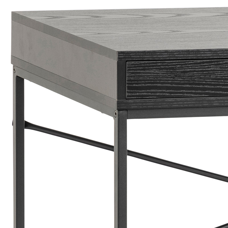 Seaford 1 Drawer Office Desk in Ash Black – image 6